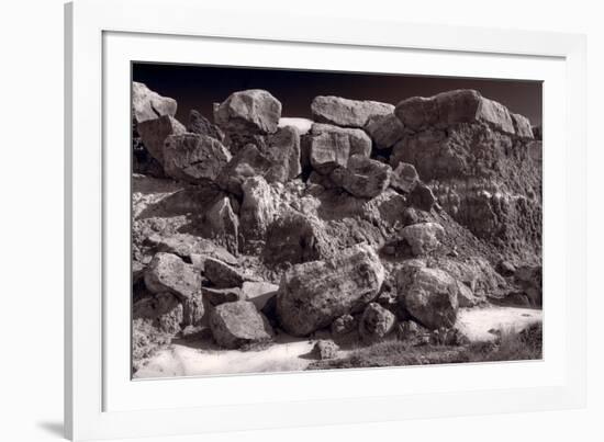 Gooseberry Badlands Wyoming BW-Steve Gadomski-Framed Photographic Print