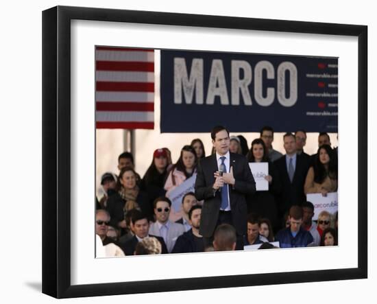 GOP 2016 Rubio-Brandon Wade-Framed Premium Photographic Print