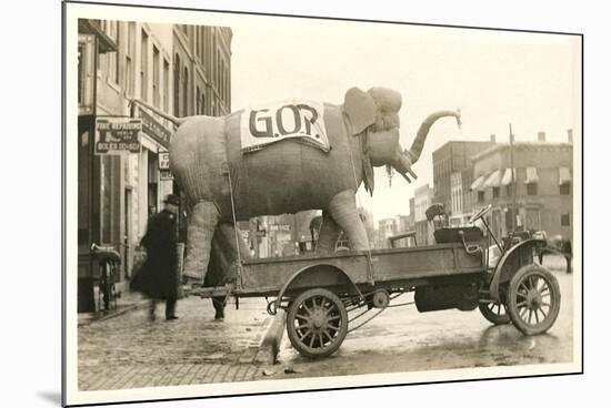 Gop Elephant on Truck-null-Mounted Art Print