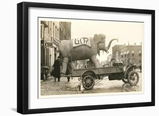 Gop Elephant on Truck-null-Framed Art Print