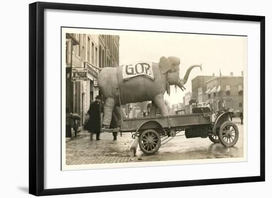 Gop Elephant on Truck-null-Framed Art Print