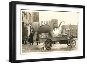 Gop Elephant on Truck-null-Framed Premium Giclee Print