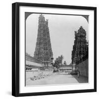 Gopuram, Sri Meenakshi Hindu Temple, Madurai, Tamil Nadu, India, C1900s-Underwood & Underwood-Framed Photographic Print