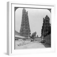 Gopuram, Sri Meenakshi Hindu Temple, Madurai, Tamil Nadu, India, C1900s-Underwood & Underwood-Framed Photographic Print