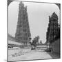 Gopuram, Sri Meenakshi Hindu Temple, Madurai, Tamil Nadu, India, C1900s-Underwood & Underwood-Mounted Photographic Print