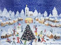 Snowy Christmas in a Village Square, 1991-Gordana Delosevic-Framed Giclee Print