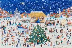 Snowy Christmas in a Village Square, 1991-Gordana Delosevic-Giclee Print