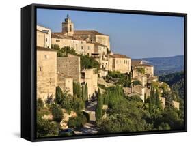 Gordes, Luberon, Provence, France, Europe-David Wogan-Framed Stretched Canvas