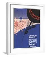 Gordon Bennett International Balloon Race In Cleveland-null-Framed Art Print