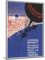 Gordon Bennett International Balloon Race In Cleveland-null-Mounted Art Print