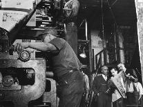 Newspaper Founder Robert S. Abbott Checking Printing Press at the African American Newspaper-Gordon Coster-Photographic Print