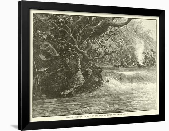 Gordon Fighting His Way Up the Yangtze River and Grand Canal-null-Framed Giclee Print