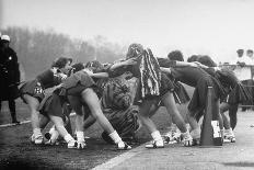 Hempstead High School Cheerleaders Chanting a Cheer as They Encircle the School's Tiger Mascot-Gordon Parks-Photographic Print