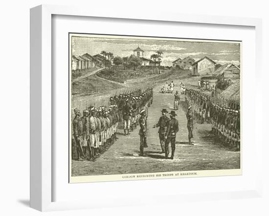 Gordon Reviewing His Troops at Khartoum-null-Framed Giclee Print