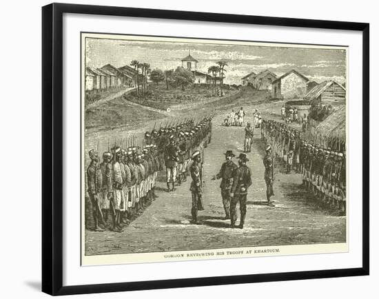 Gordon Reviewing His Troops at Khartoum-null-Framed Giclee Print