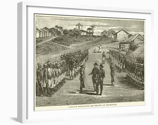 Gordon Reviewing His Troops at Khartoum-null-Framed Giclee Print