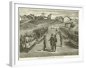 Gordon Reviewing His Troops at Khartoum-null-Framed Giclee Print