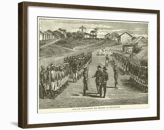 Gordon Reviewing His Troops at Khartoum-null-Framed Giclee Print