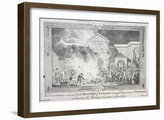 Gordon Riots, Newgate Prison, London, 1780-Thornton-Framed Giclee Print