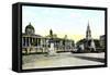 Gordon's Statue and National Gallery, Trafalgar Square, London, 20th Century-null-Framed Stretched Canvas