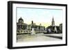 Gordon's Statue and National Gallery, Trafalgar Square, London, 20th Century-null-Framed Giclee Print