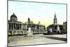 Gordon's Statue and National Gallery, Trafalgar Square, London, 20th Century-null-Mounted Giclee Print