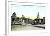 Gordon's Statue and National Gallery, Trafalgar Square, London, 20th Century-null-Framed Giclee Print