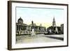 Gordon's Statue and National Gallery, Trafalgar Square, London, 20th Century-null-Framed Giclee Print