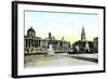 Gordon's Statue and National Gallery, Trafalgar Square, London, 20th Century-null-Framed Giclee Print