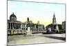 Gordon's Statue and National Gallery, Trafalgar Square, London, 20th Century-null-Mounted Giclee Print