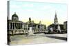 Gordon's Statue and National Gallery, Trafalgar Square, London, 20th Century-null-Stretched Canvas