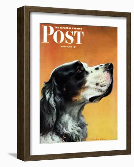 "Gordon Setter," Saturday Evening Post Cover, October 17, 1942-W.W. Calvert-Framed Giclee Print