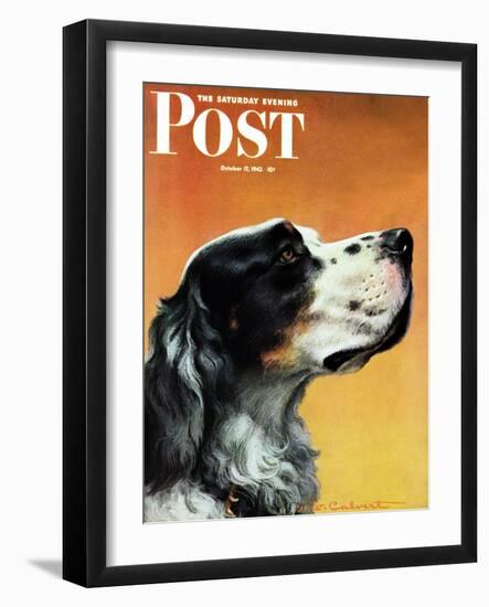 "Gordon Setter," Saturday Evening Post Cover, October 17, 1942-W.W. Calvert-Framed Giclee Print