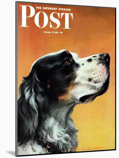 "Gordon Setter," Saturday Evening Post Cover, October 17, 1942-W.W. Calvert-Mounted Giclee Print