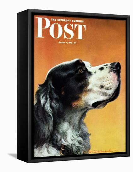 "Gordon Setter," Saturday Evening Post Cover, October 17, 1942-W.W. Calvert-Framed Stretched Canvas