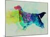 Gordon Setter Watercolor-NaxArt-Mounted Art Print