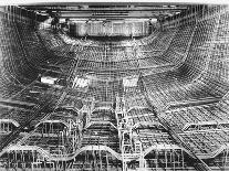 Network of Metal Rods Woven Together Inside Stern at Great Northern Concrete Shipbuilding Co-Gordon Stuart-Photographic Print