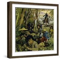 Gordon Was Sent to China, Where Guerilla Warfare Was a Daily Risk-Alberto Salinas-Framed Giclee Print