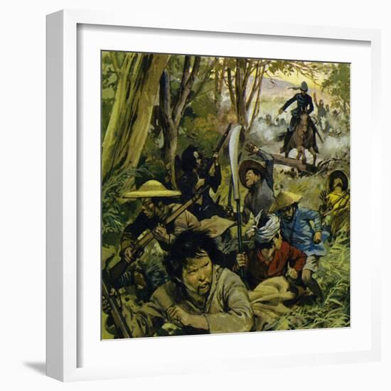 Gordon Was Sent to China, Where Guerilla Warfare Was a Daily Risk-Alberto Salinas-Framed Giclee Print