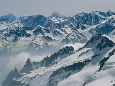 MONT BLANC vintage photo poster BEAUTIFUL SNOW-CAPPED PEAKS IN ALPS 24X36