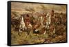 Gordons and Greys to the Front! Incident at Waterloo-Stanley Berkeley-Framed Stretched Canvas