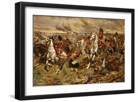 Gordons and Greys to the Front! Incident at Waterloo-Stanley Berkeley-Framed Giclee Print