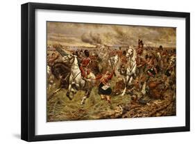 Gordons and Greys to the Front, Incident at Waterloo-Stanley Berkeley-Framed Giclee Print