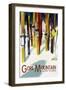 Gore Mountain, New York - Colorful Skis-Lantern Press-Framed Art Print