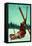 Gore Mountain, New York - Ski Pinup-Lantern Press-Framed Stretched Canvas