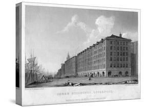 Goree Buildings, Liverpool, 1828-Edward Finden-Stretched Canvas