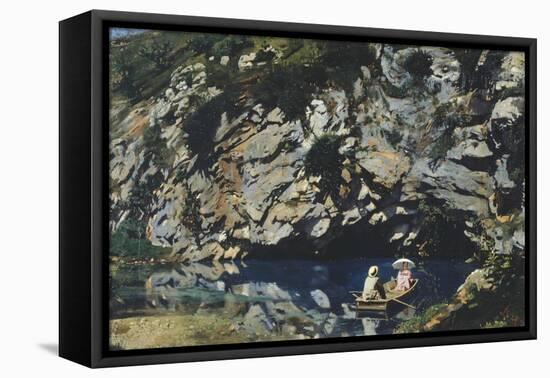 Gorgazzo River Springs, 1872-Luigi Nono-Framed Stretched Canvas