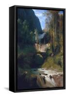 Gorge Near Amalfi, 1831-Carl Blechen-Framed Stretched Canvas