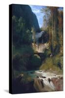 Gorge Near Amalfi, 1831-Carl Blechen-Stretched Canvas