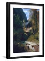 Gorge Near Amalfi, 1831-Carl Blechen-Framed Premium Giclee Print